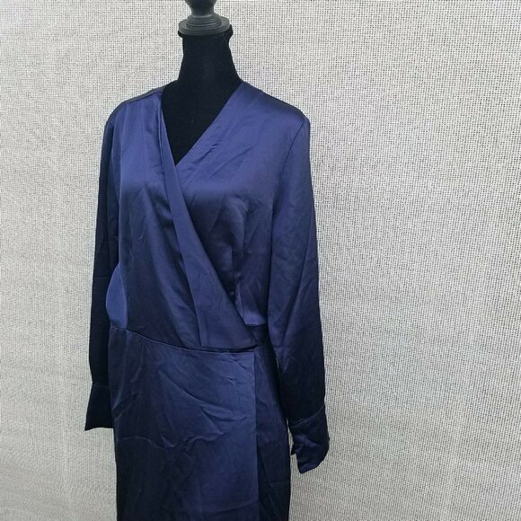 Alfani Wrap Modern Icon Long sleeves Dress. Size 12. New With Tags $99 - Picture 7 of 12
